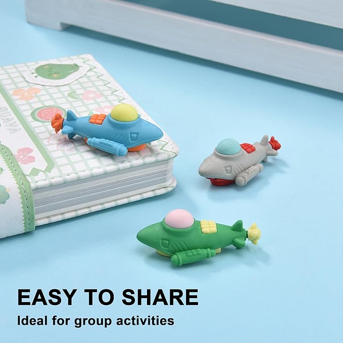 24Pcs Submarine Shape Erasers for Kids Bulk, Cute Puzzle Erasers Fun Take Apart Erasers for School Classroom Supplies Party Favors Military Enthusiasts