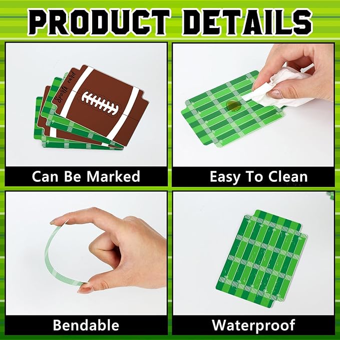 50pcs Football Card Dividers Plastic Index Card Storage Dividers with Tabs Card Separators for Sports Game Football Card Collection