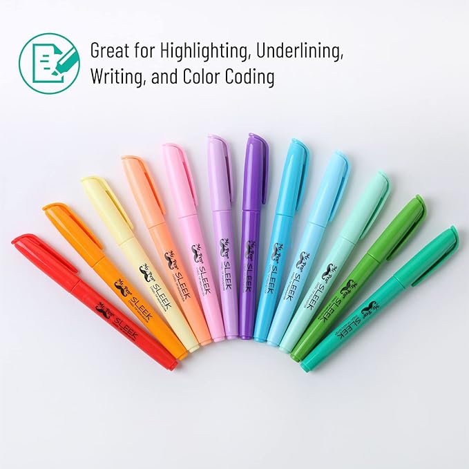 Mr. Pen- Pastel Highlighters, 12 Pack, Assorted Colors, Fast Dry, Highlighter Pastel, Set, Bible Journaling Highlighter, Marker, Colored School Supplies