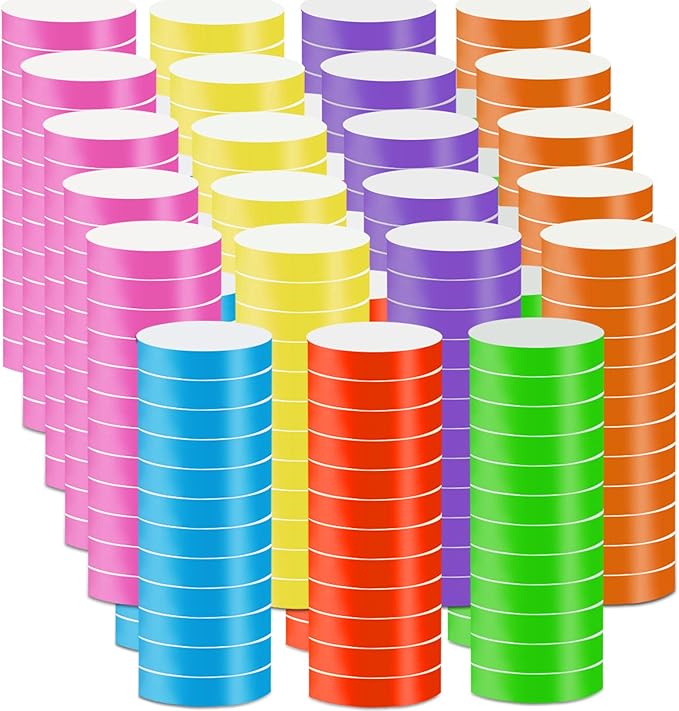 7000 Counts Wristbands for Events, Paper Wristbands Neon Wrist Bands Waterproof Colored Bracelets for Parties, Concerts, Sports, Fairs, Travel, Pool Pass