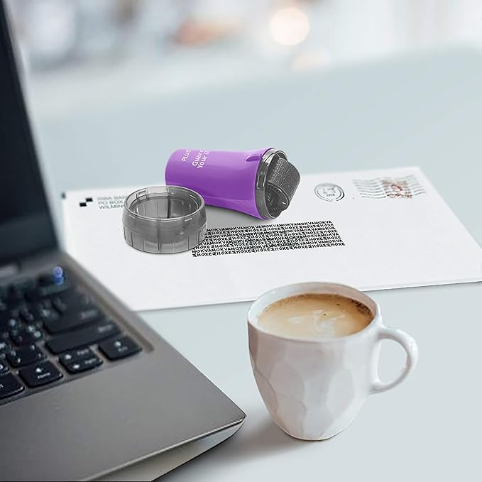 Identity Theft Protection Roller 3-Pack Advanced 2.0 Security Stamp by Guard Your ID (Regular 3-Piece, Purple)