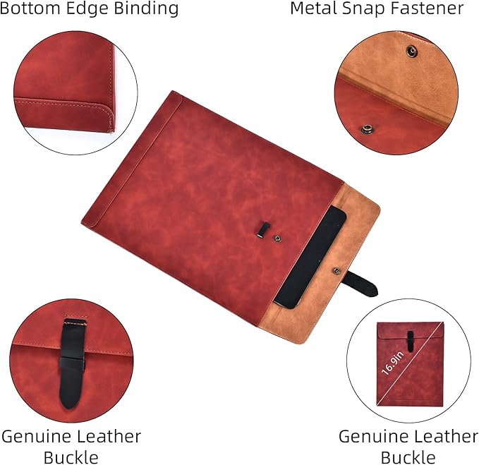Green Leather File Folder Letter Size, File Organizer, Important Document Folder, Document Organizer, Laptop Sleeve Notebook Case, Leather Folder Paper Storage, A4 Envelopes Filing Folder