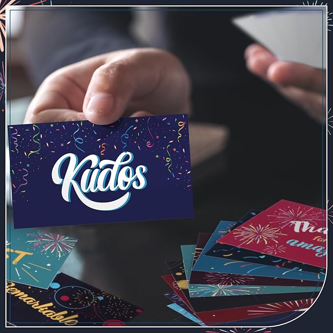 Yeaqee 240 Pcs Employee Appreciation Kudos Cards Funny Blank Back Motivational Card Encouragement Thank You Note Recognition Card for Teacher College Affirmation Gift(Flame)