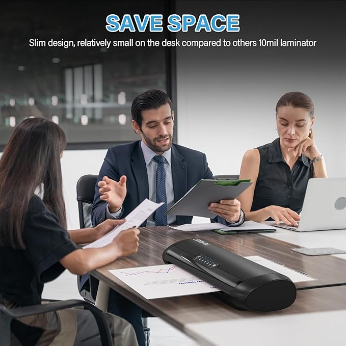 3-10 Mil Commercial Laminator Machine with Laminating Sheets, 4-Roller Jam-Free Thermal Laminator Machine 11x17, Fast Warm-up 13 Inch Laminating Machine, Hot Lamination Machine for Office School Home