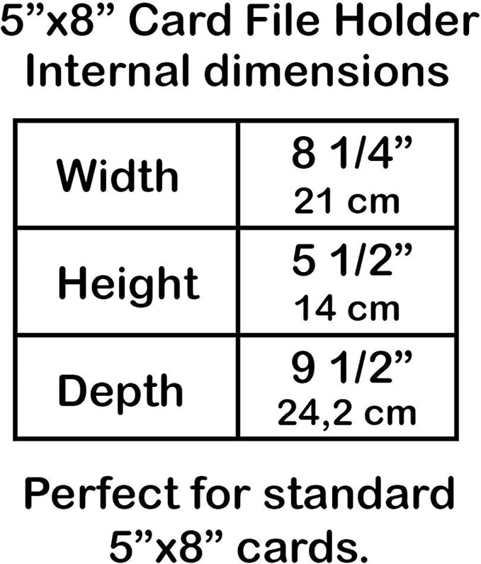 Acrimet 5 X 8 Card File Holder Organizer Metal Base Heavy Duty (AZ Index Cards and Divider Included) (Purple Color with Clear Crystal Plastic Lid Cover)
