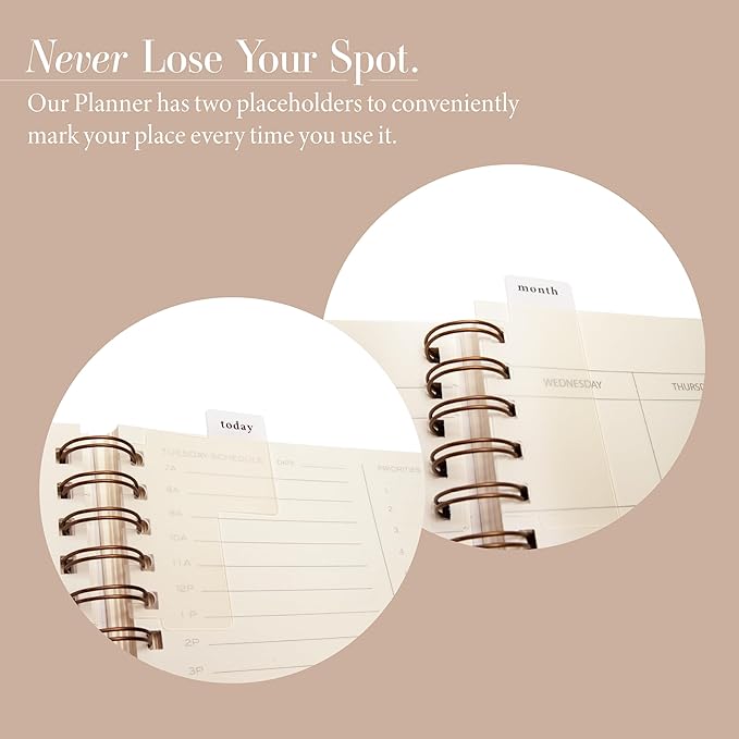 Anecdote Planner 2025 (8.5" x 10") Daily Planner Weekly Monthly Planner - 52 Weeks w/Library Buckram Cover, Brass Spiral - A4 Size Bleed-Resistant Paper – Dutch Blue