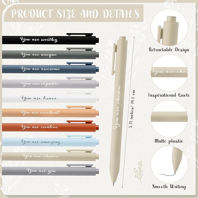 40 Pcs Inspirational Notebooks Motivational Mini Notepads Bulk Aesthetic Mini Notebook with Pen Employees Appreciation Gifts for Social Worker Coworkers Teachers Office (Neutral Colors)