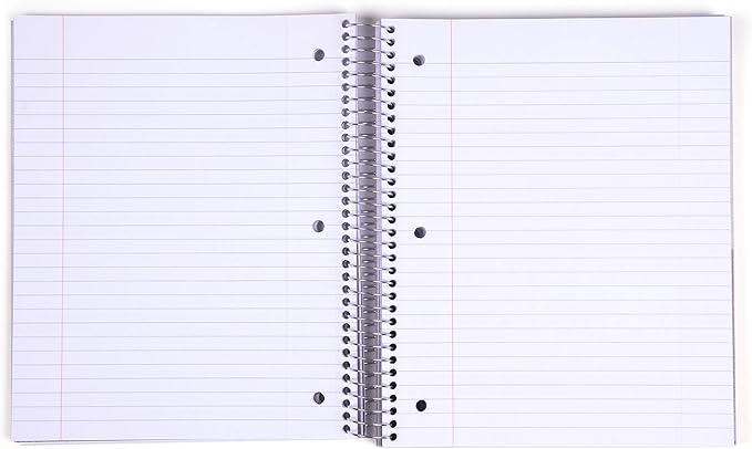 Mintra Office Durable Spiral Notebooks, 5 Subject (Sage Green, Wide Ruled 1pk)