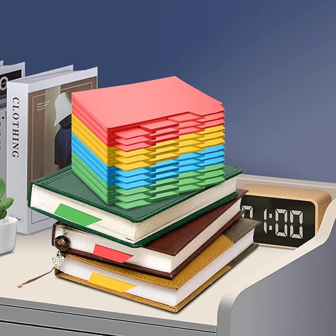 96 Pcs 5x8 Index Cards Dividers With Blank Tabs - Color Note Cards for Studying, Working, Office, School, Business, Home