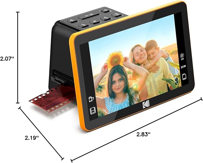 Kodak Slide N Scan Max Digital Film Slide Scanner, Black/Yellow (RODFS70)
