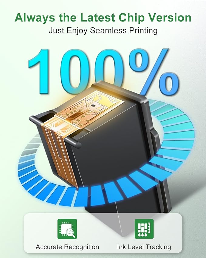 62XL Ink Cartridges Black and Color Remanufactured Replacement for HP Ink 62 HP62XL Combo Pack Compatible with Envy 7640 5660 5540 7645 5740 5746 OfficeJet 250 200 Mobile Printer, 2-Pack