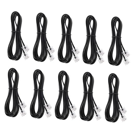SHOWERORO 10Pcs Meters Flat Telephone Wire Core Port Cable for Telephone Connection and Extension Landline Accessory