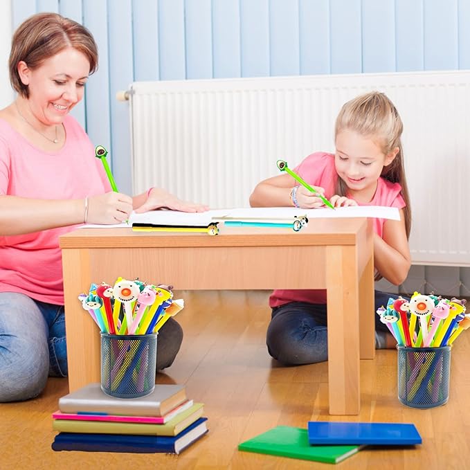 70 Pieces Cute Cartoon Gel Ink Pens,Random Novelty Kawaii Pens,Cool Assorted Styles Writing Pen for Kids,School Office Home Supplies,Gift