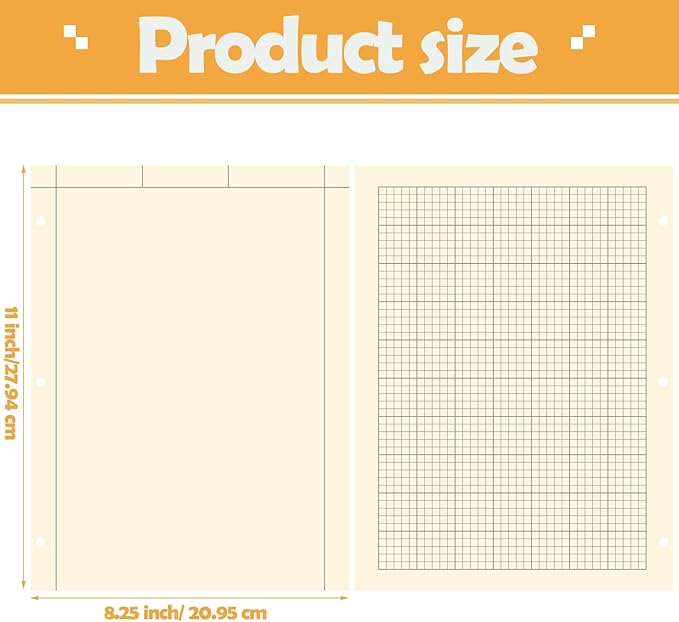 Seajan 5 Pcs Engineering Computation Pad Engineer Pad 8.5 x 11 Inches Engineering Notebook Graph Paper Notebook, 5 Squares Per Inch Evidence Engineering Pad, 100 Sheets/Pack (Yellow)