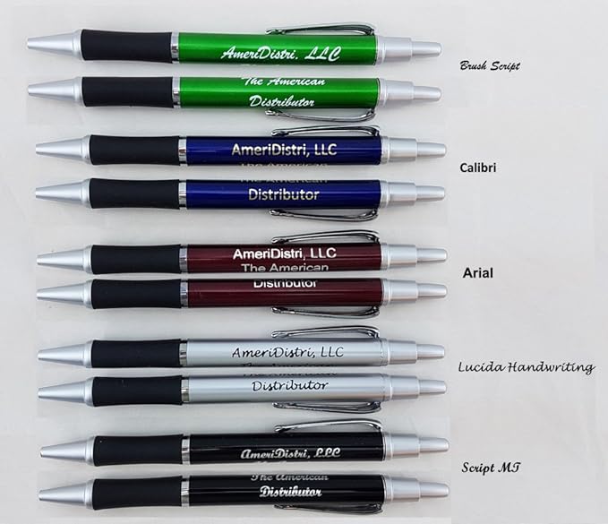 ezpencils - Personalized - Elegant Tip and Click Silver Accents on Green Solid Color Body and Black Grip - Bullet Ballpoint Pens - 12 pkg - ** FREE PERZONALIZATION **