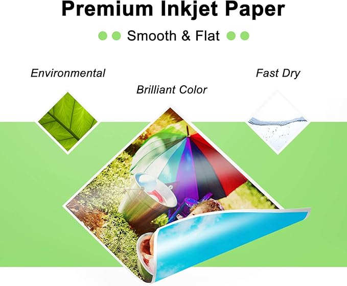 Koala Thick Photo Paper 8.5x11 Inches Heavyweight Double Sided High Glossy 100 Sheets 260gsm only Compatible with Inkjet Printer