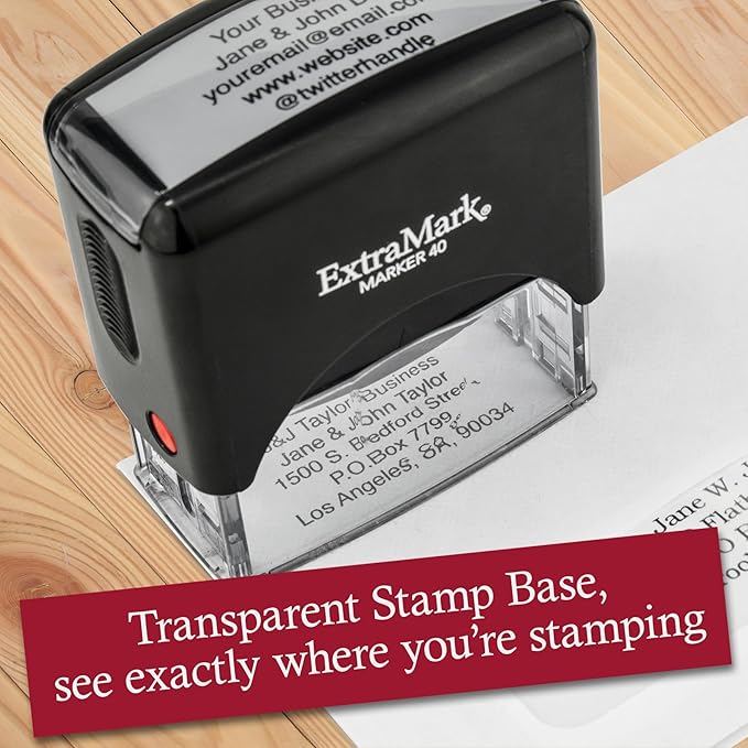 Return Address Stamp - Custom Self Inking Rubber Stamp - Personalized Stamp - Customizable Text with 15 Colors - Wedding Invitation & Housewarming Rubber Stamp