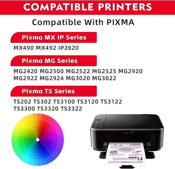 Replacement for Canon 245XL Black Ink Cartridges for Canon 243 Black Ink PG-245-High Yield, Compatible with Cannon MX490 MX492 MG2500 MG2522 MG2525 MG3022 MG2920 TS3100 TS3122 TS3300 TS3322