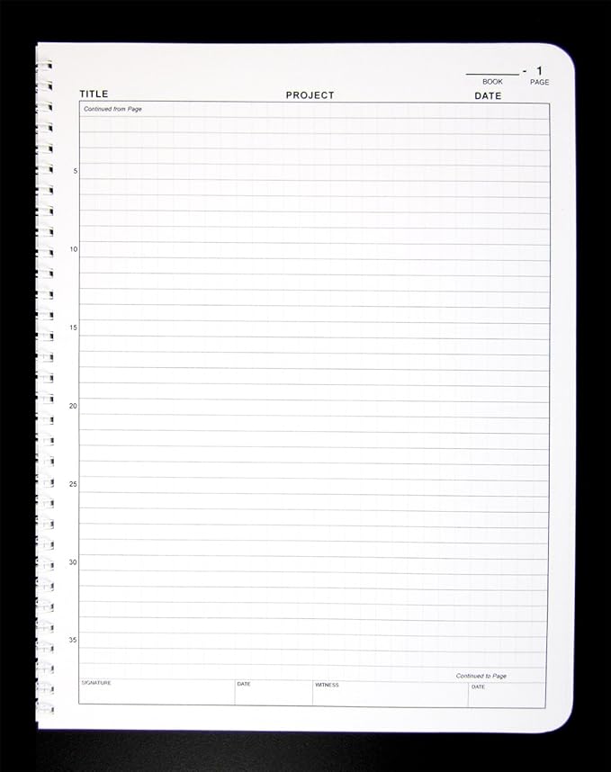 BookFactory Student Lab Notebook (Scientific Grid Format) - Standard No Carbon Copies 8.5" x 11", 150 Pages [Wire-O Bound] (LAB-150-WTG)