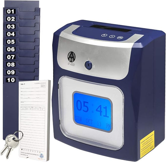 Allied Time USA Calculating AT-4500 Sets up in Minutes - totals Regular and Overtime Hours Worked