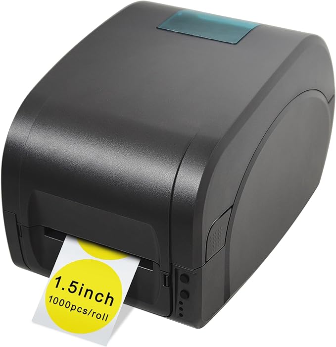 Hybsk 1.5 inch Circle Color Direct Thermal Stickers Shipping Labels for Barcodes,Name Tag,DIY Logo Design,Inventory– Compatible with Zebra,Rollo,Munbyn,and More-1000 pcs (1.5 inch,Yellow)