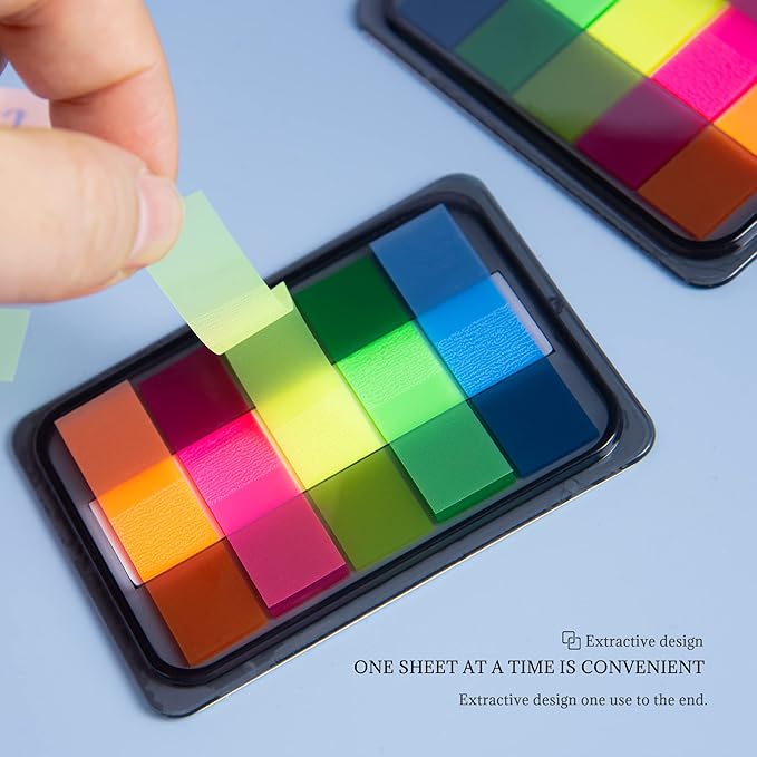 Golcellia 600 Pcs, Transparent Sticky Notes, Page Markers, Book Tabs, Sticky Note Tabs, Sticky Tabs, Page Tabs, Label Stickers, Pop Up Index Tabs, Tabs Flags Stickers
