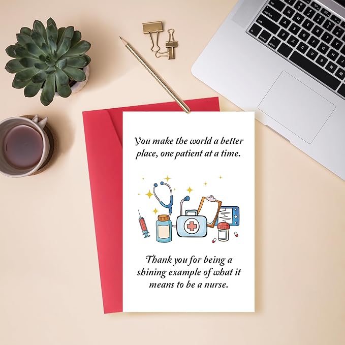 Great Nurse Thank You Card, Funny Appreciations Gifts for Women Men, Registered Nurse Gifts, Nurse Day Cards