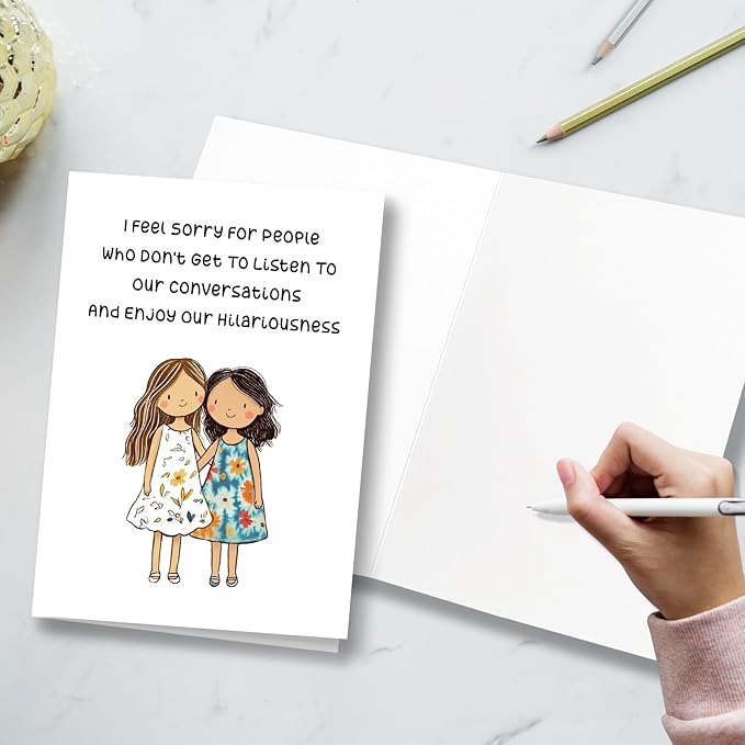 Funny Bestie Sister Birthday Card, Funny Birthday Card for Best Friend, Sister Birthday Card for Her, Best Gift for Her, Friendship Card, Friendship Card, Cute Card