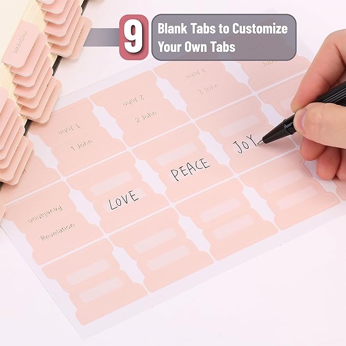 Mr. Pen- Bible Tabs, 75 Tabs, Metallic Gold Lettering, Laminated Bible Tabs for Women and Men, Bible Tabs for Study Bible, Bible Index Tabs, Bible Book Tabs, Bible Labels Tabs, Mr Pen Bible Tabs