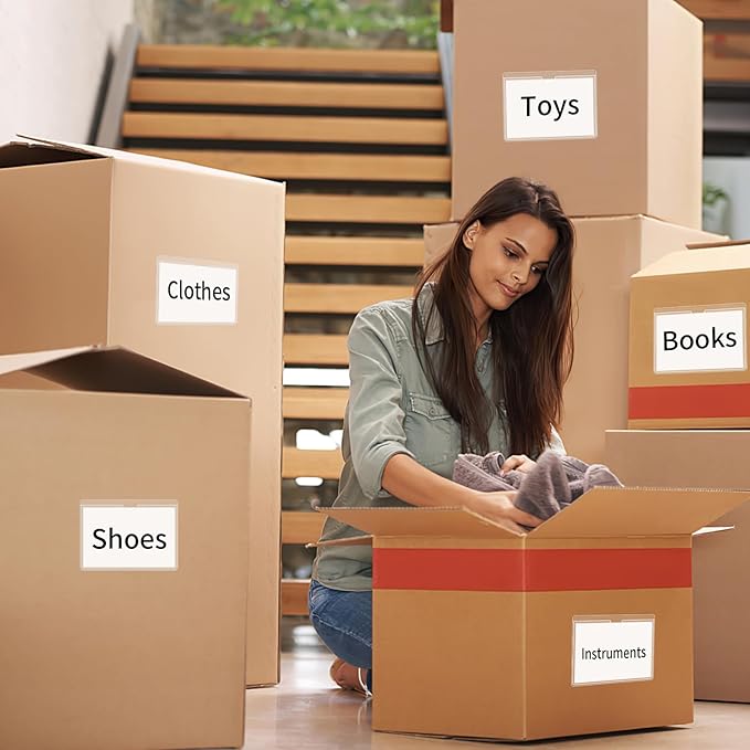 44 Pack Adhesive Pockets, Bin Labels for Storage Bins, Clear Label Holder, Index Card Holder 3x5 Inch, Plastic Storage Tote Labels for Organizing Bins Box Drawer