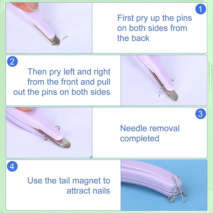 Crtiin 24 Pcs Magnetic Staple Remover Bulk Staple Remover Puller Removing Pen Operation Christmas Tool Gifts Rubberized Office School Gift (Macarons Color)