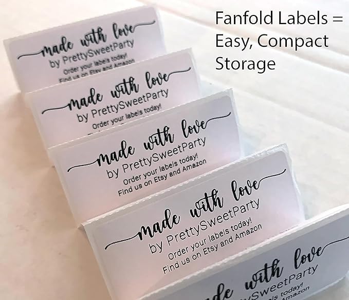 White Address Labels - Personalized Name Stickers, Custom Printed Return Mailing and Shipping Labels for Envelopes, Packages, Business, Home Use (Signature)