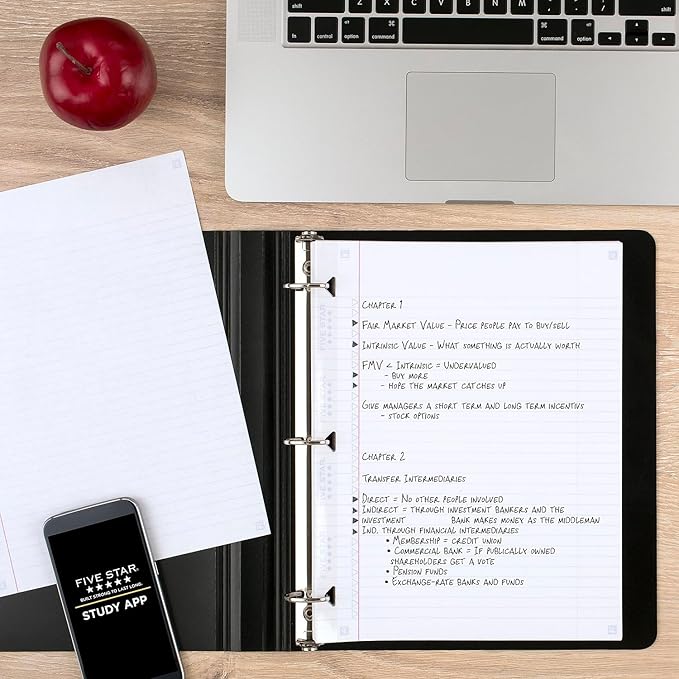 Five Star Loose Leaf Paper + Study App, Notebook Paper, Graph Ruled Paper, 8-1/2" x 11", 80 Sheets, Reinforced Filler Paper, Fights Ink Bleed (170122)