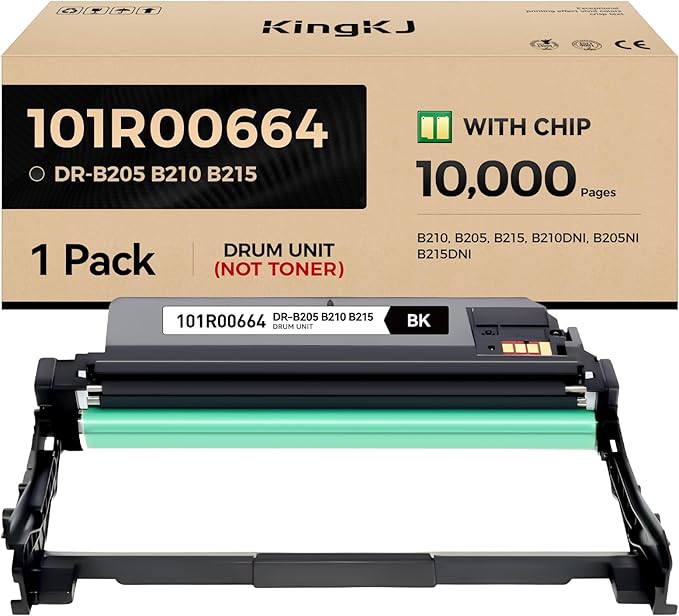 B205 B210 B215 Drum Unit (Not Toner) Black 1-Pack High-Yield Replacement for Xerox 101R00664 Image-Drum Compatible with Xerox B210 B205 B215 B210DNI B205NI B215DNI Laser Printer All-in-One Copier Copy