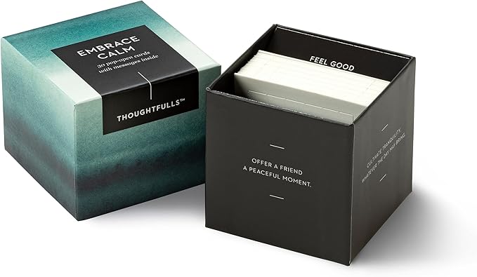 Compendium ThoughtFulls Pop-Open Cards – Embrace Calm – 30 Pop-Open Cards, Each with a Different Inspiring Message Inside