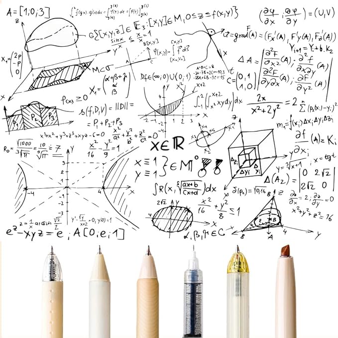 6 Count Pastel Gel Ink Pen Set,Cute Note Taking 0.5mm Fine Point Retractable 5 Count Black Ink Pens with 1 Count Highlighter for Writing, Journaling, School, Office (Off White)