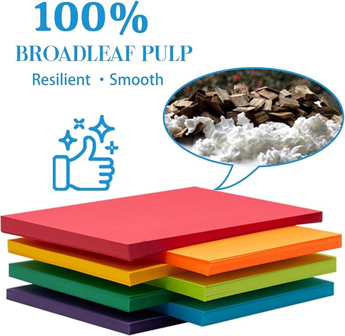 Index Cards 140-Count 5x8 Inch,178GSM Heavyweight Set of 7 Colors Paper Multicolor Study Cards (Rainbow)