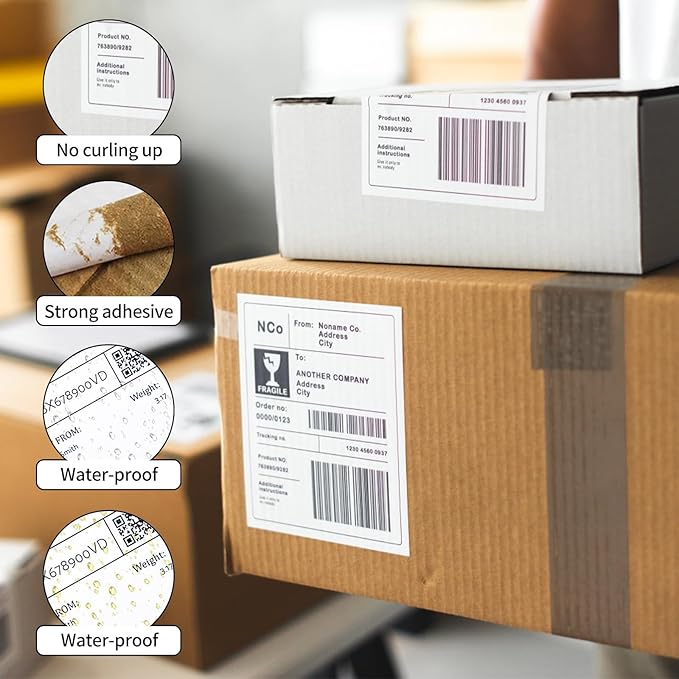 Shipping Label 2 per Sheet /8.5 "x 5.5" Mailing Labels for Laser and Inkjet Printers, Half Page Self Adhesive Sticker Labels for Packages (500 Sheets, 1000 Labels)