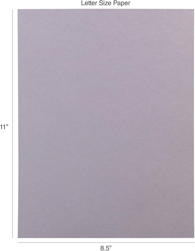 Cardstock 8.5 x 11 Paper Pack - 65lb Smooth Card Stock for Crafts, Cardmaking, Printers - 100 Scrapbook Sheets, 5 Assorted Colors - Double Sided with Solid Core, Neutral