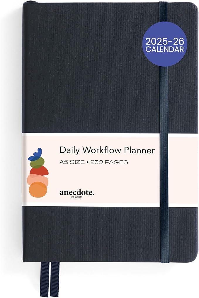 Anecdote 2025-2026 Planner: A Monthly, Weekly & Daily Planner 2025-2026 for Planning Your Success - A5 Size Hardcover Start Anytime and Achieve your Goals - Ink Blue