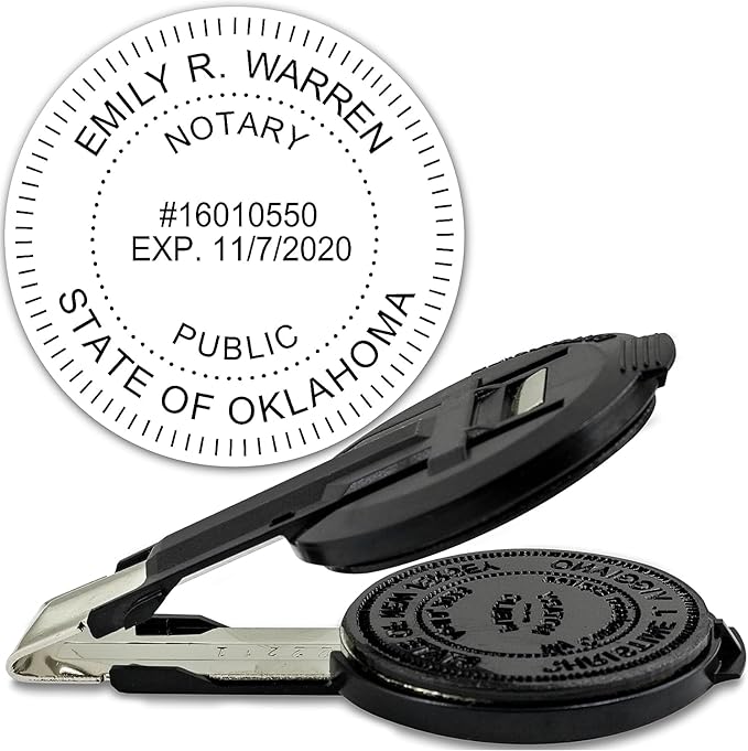 MaxMark Insert Only for Notary Seal Round Embosser for Oklahoma State