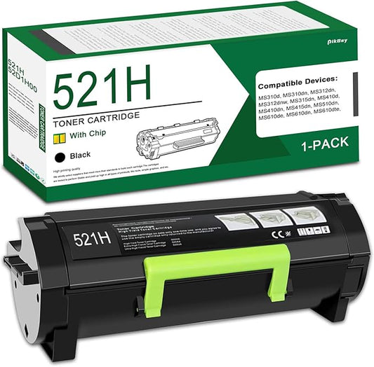 521H Toner Cartridge - 25,000 Pages Replacement for 52D1H00 Lexmark 521H Toner Cartridge with MS811dn MS711dn MS810dn MS812dn MS710 MS710n Series Printer 1-Pack