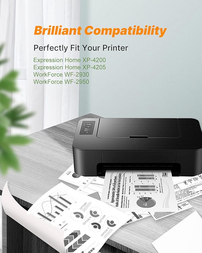 232XL Black Ink Cartridges Remanufactured Replacement for Epson 232 Black Ink Cartridge for Epson 232 Ink Cartridge 232XL 232 XL for Epson XP-4200 XP-4205 Workforce WF-2930 WF-2950 Printer (2 Black)