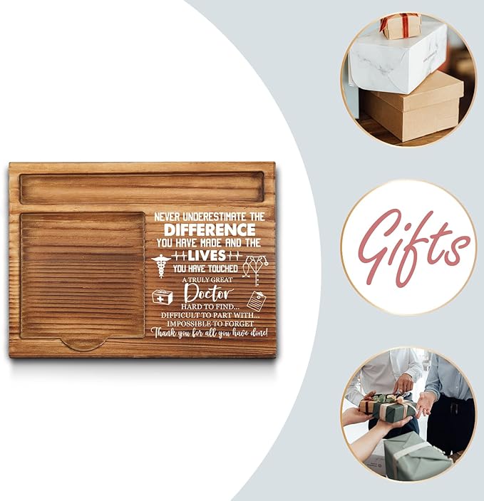 Doctor Sticky Note Holder, Doctor Gifts for Men, Women, Thank You Doctor Gifts, Doctor Appreciation Gifts, Doctor Retirement Gifts for Men, Doctor Office Desk Self-Stick Note Pad Holders GSH355