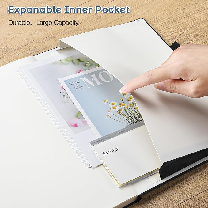 Blank Notebook, Hardcover Sketch Book, 8.5" x 11" Large Blank Journal, No Bleed Thick Paper Sketchbook for Drawing Art, Unlined Notebook Journal for Women Men, A4 Leather Sketchbook, Lay Flat, Navy