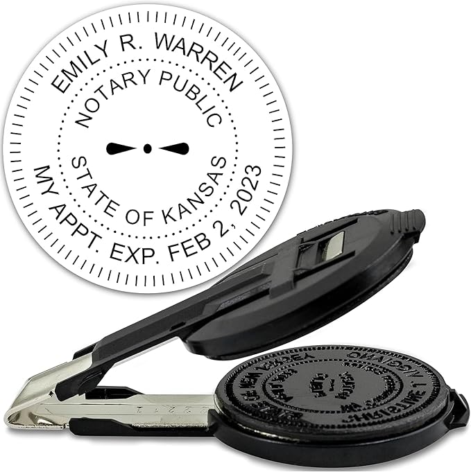 MaxMark Insert Only for Notary Seal Round Embosser for Kansas State