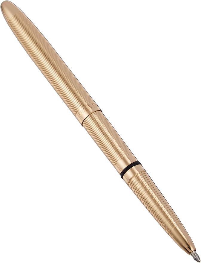 Fisher Space Pen Bullet Pen, Ballpoint, Black Ink, Gold Lacquered Brass, Gift Box