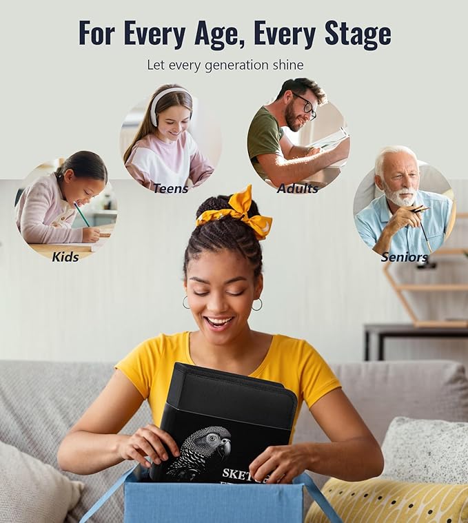 Cool Bank 106 Pack Art Supplies Sketching Kit with 3-Color Sketch Book, Coloring Book, Drawing Pencils with Graphite Colored Charcoal Watercolor & Metallic Pencils, Art Kit Gifts for Artist Adults Kid