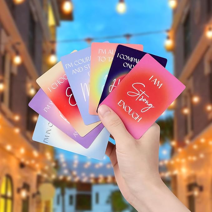 Affirmation Cards for Women, 63 Unique Positive Affirmation Cards, Daily Affirmations for Inspiration, Mindfulness, & Self-Care Gifts for Women