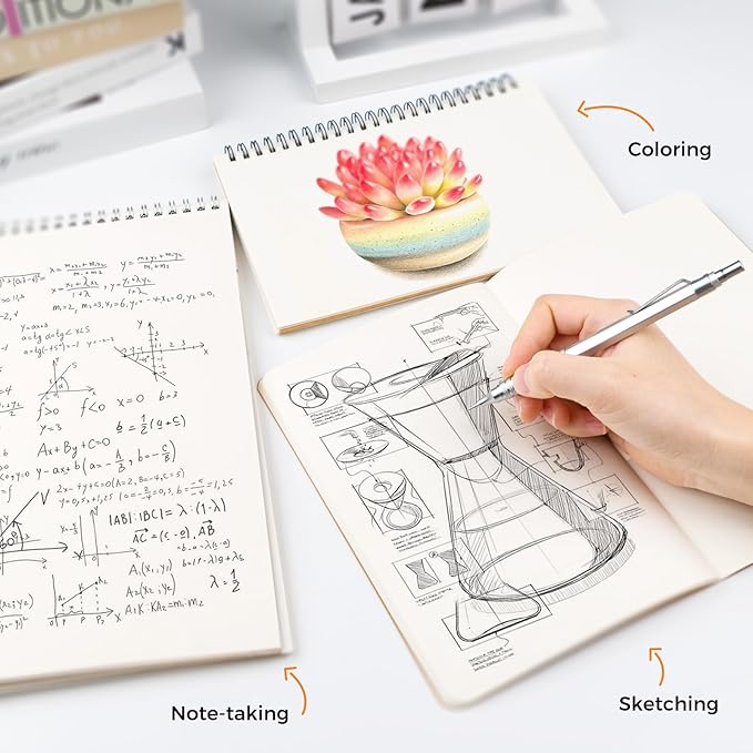 25PCS Art Mechanical Pencil Set, 3PCS Metal lead pencil 0.5, 0.7, 0.9, 2PCS 2mm Drawing Pencil (HB 2H 2B 4B Color) with 392PCS Graphite Leads, Eraser with Case for Drafting Drawing Writing